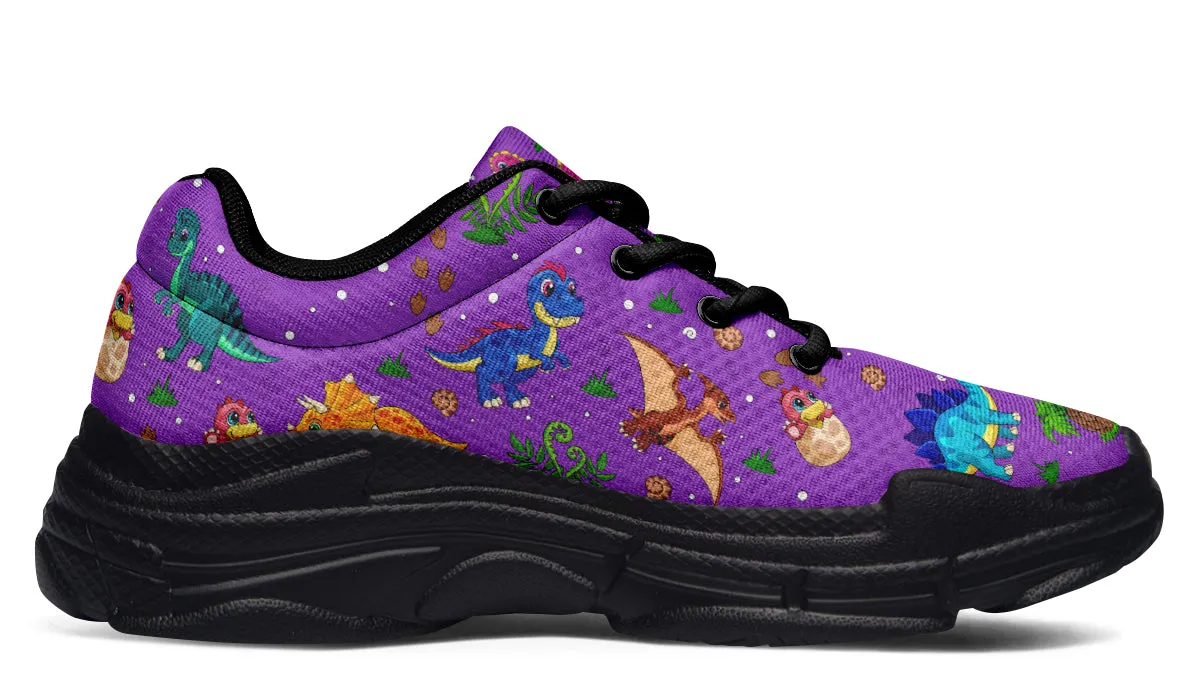 Purple Baby Dinos Chunky Sneakers