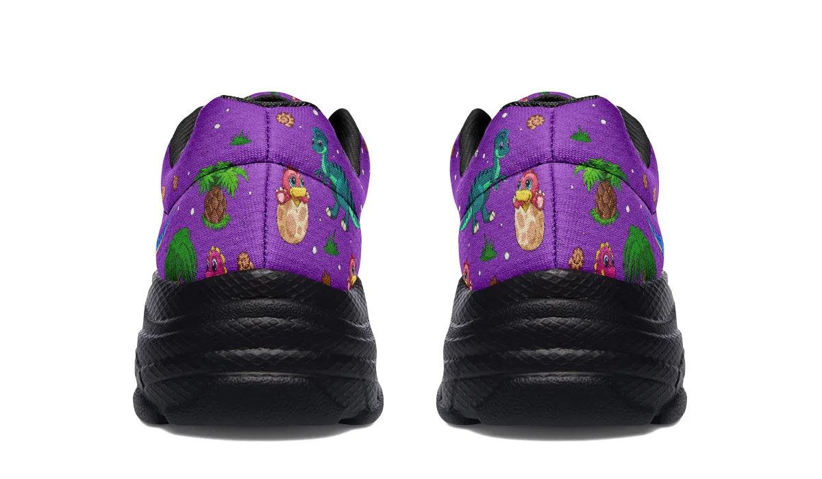 Purple Baby Dinos Chunky Sneakers