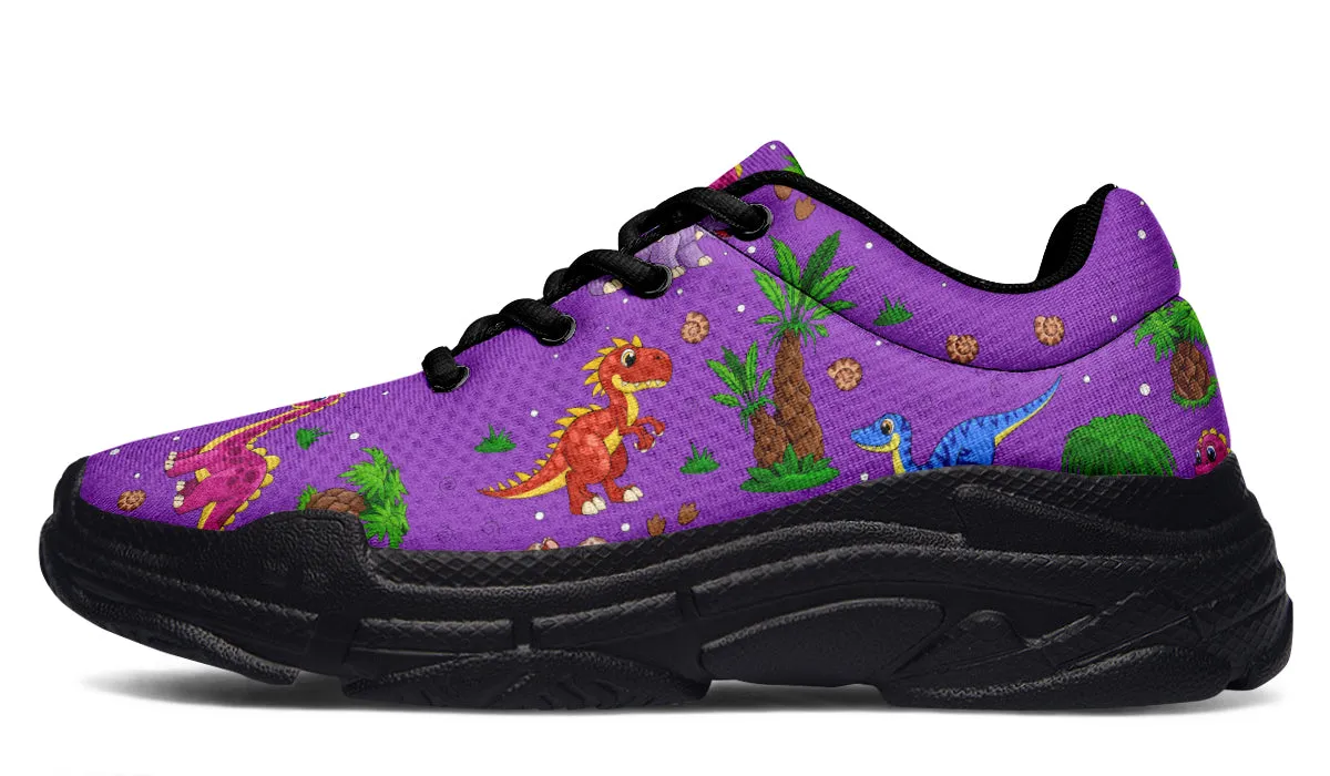 Purple Baby Dinos Chunky Sneakers