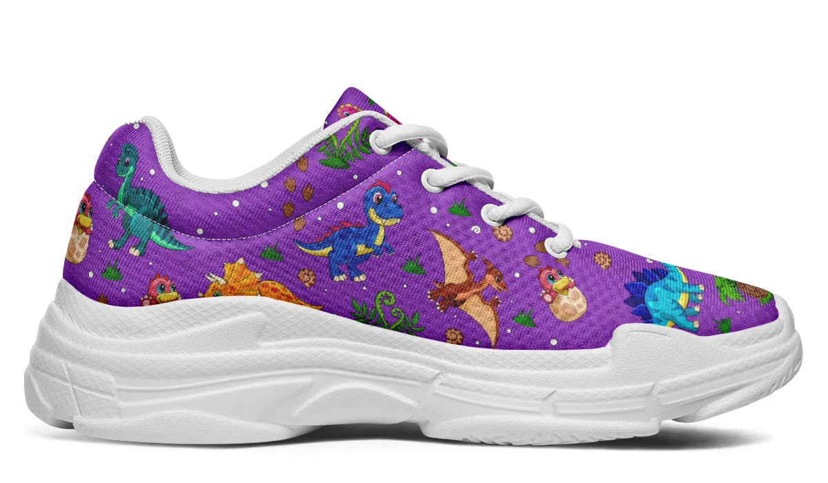 Purple Baby Dinos Chunky Sneakers
