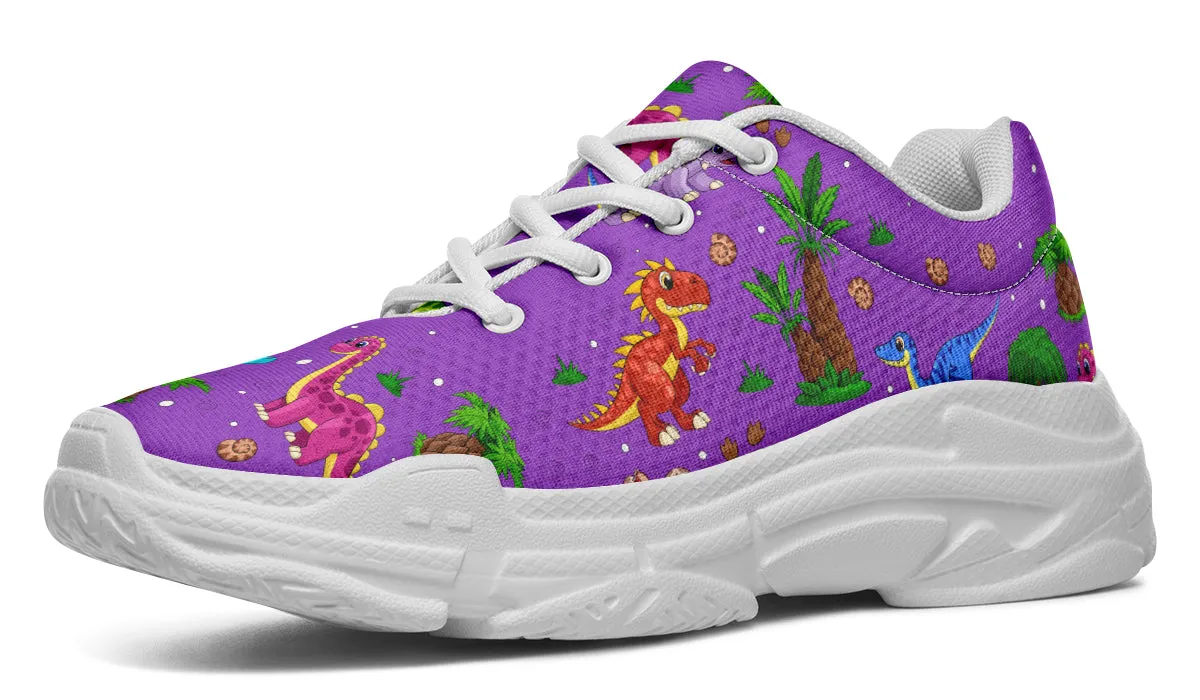Purple Baby Dinos Chunky Sneakers
