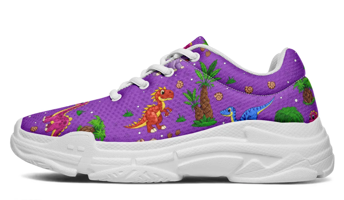 Purple Baby Dinos Chunky Sneakers