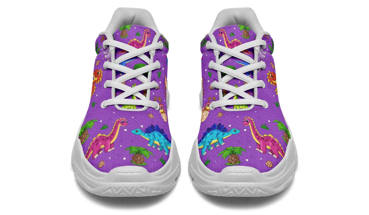 Purple Baby Dinos Chunky Sneakers