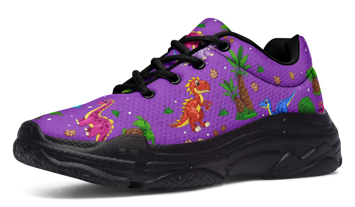 Purple Baby Dinos Chunky Sneakers