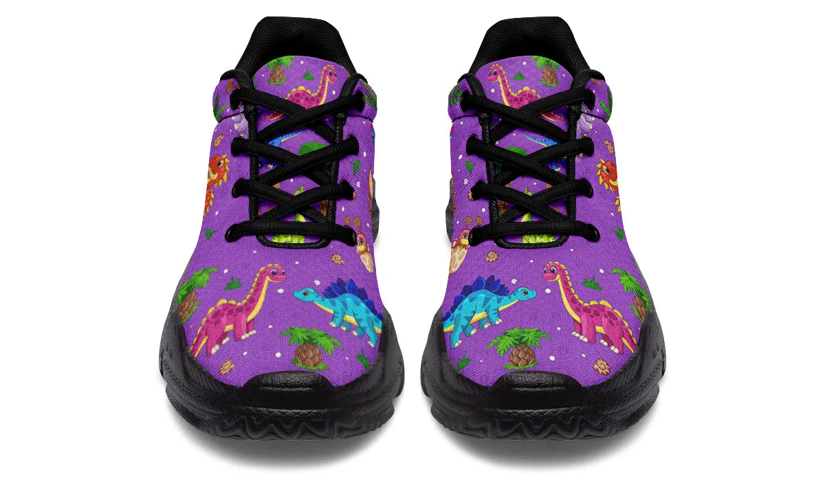 Purple Baby Dinos Chunky Sneakers