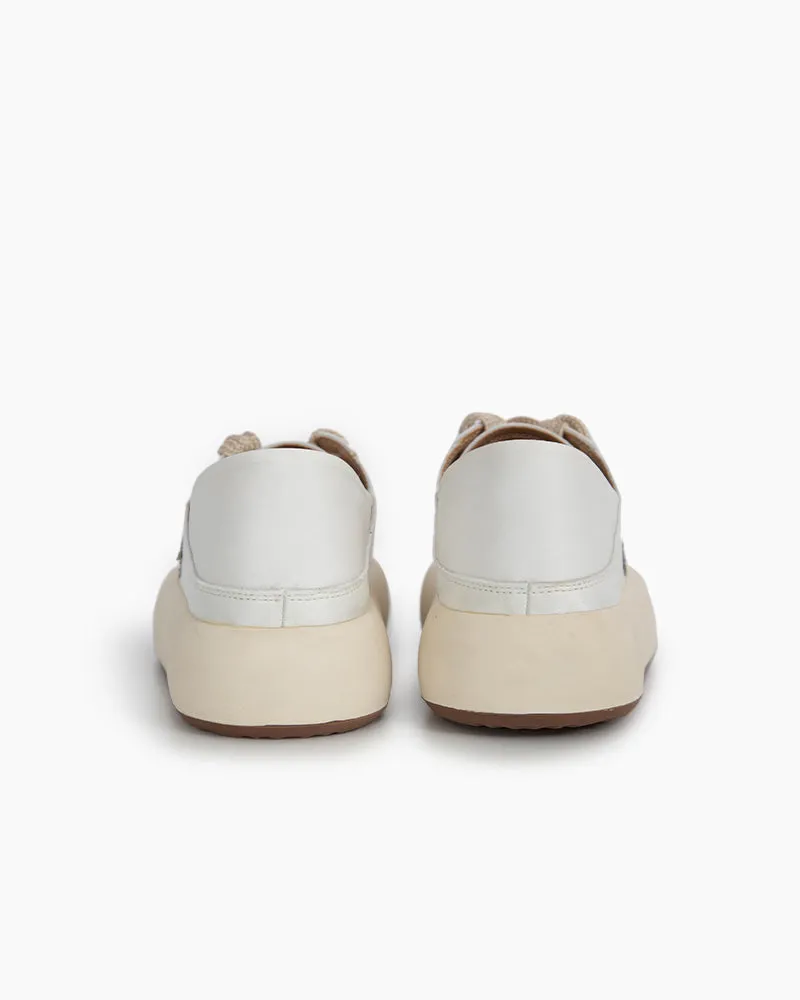 Satin Platform Sneakers With Foldable Heel Tab