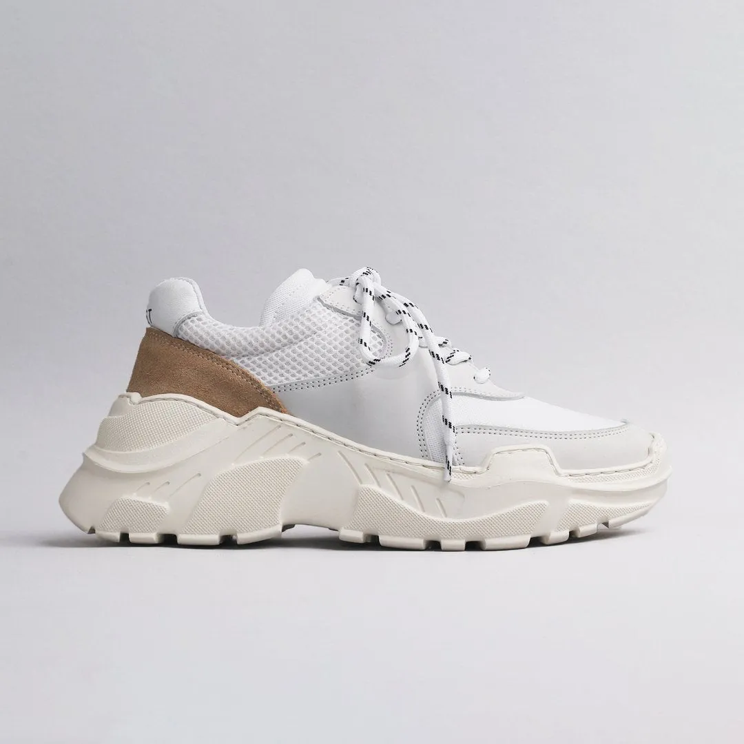 Sprint Mesh White Chunky Sneakers
