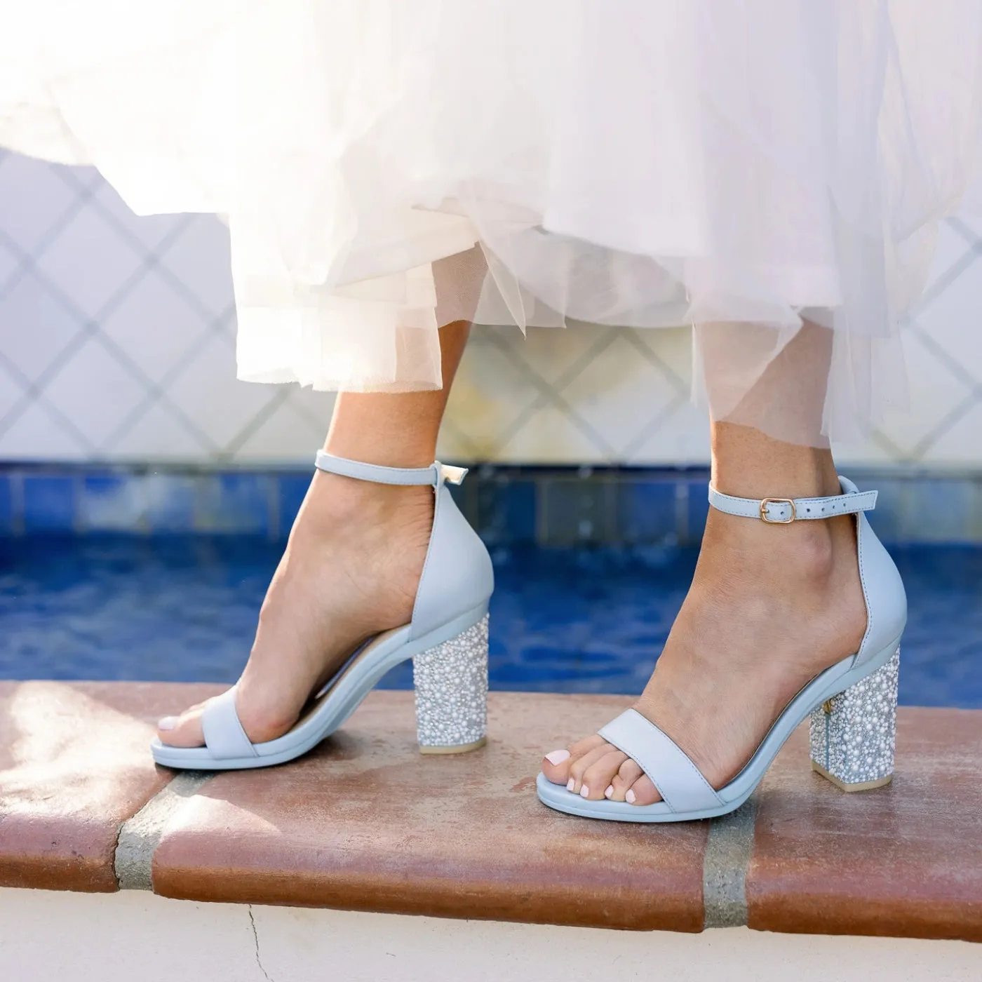 The Pashionista - Baby Blue Leather 4 Stiletto