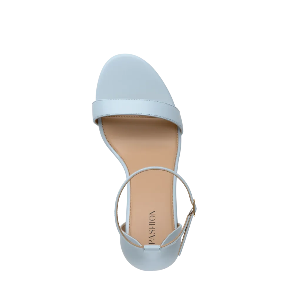 The Pashionista - Baby Blue Leather 4 Stiletto