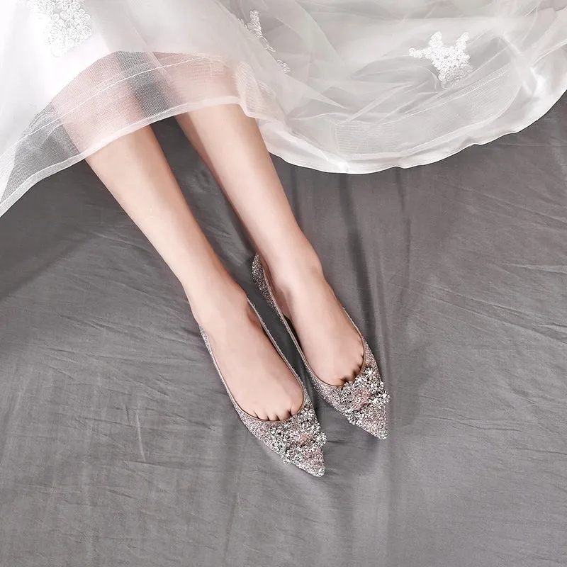 The Primrose Wedding Crystal Flats