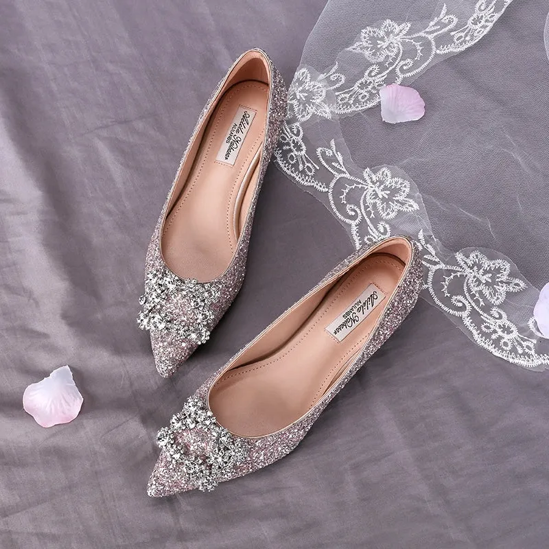The Primrose Wedding Crystal Flats