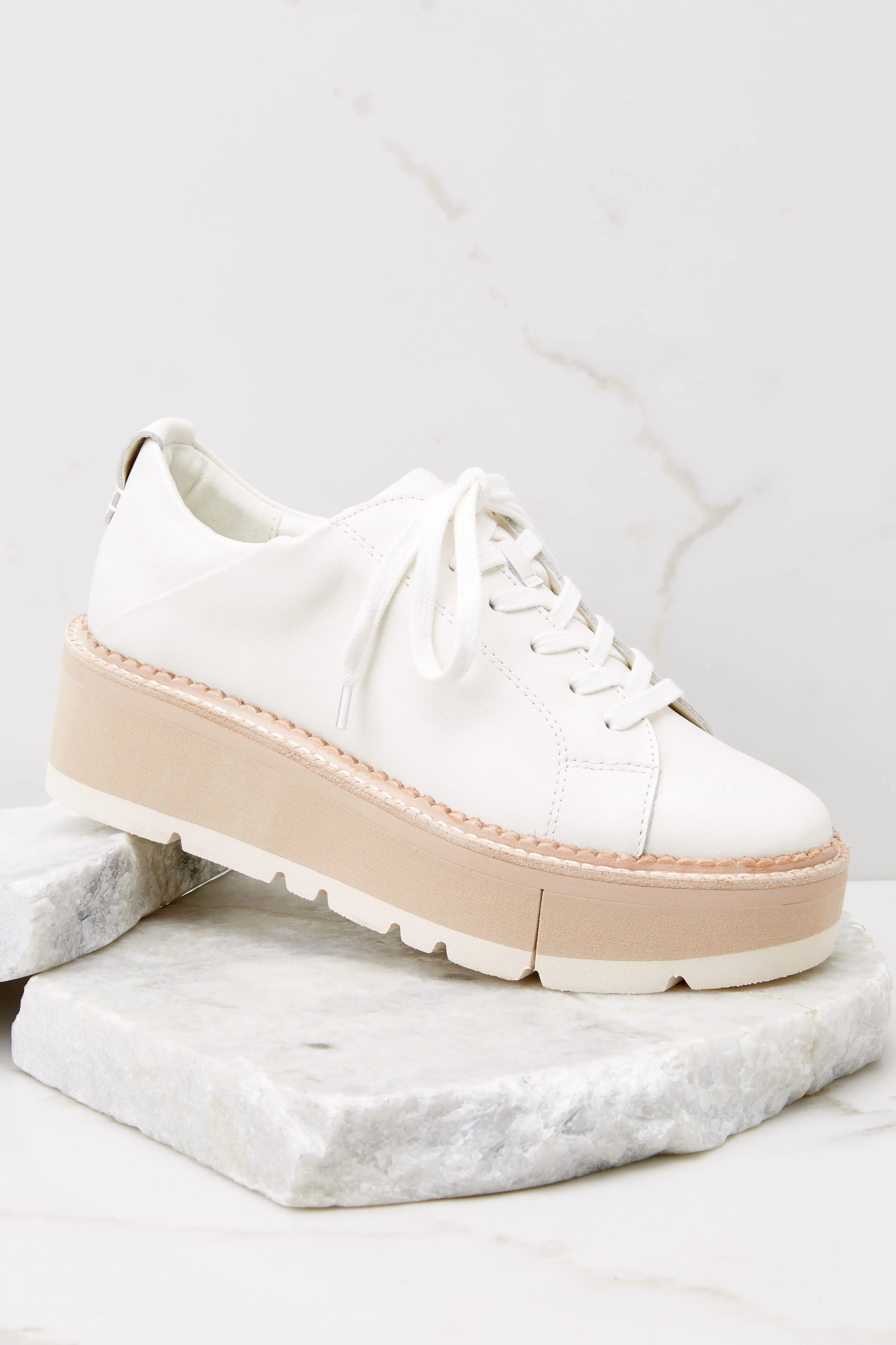 Toyah White Leather Sneakers