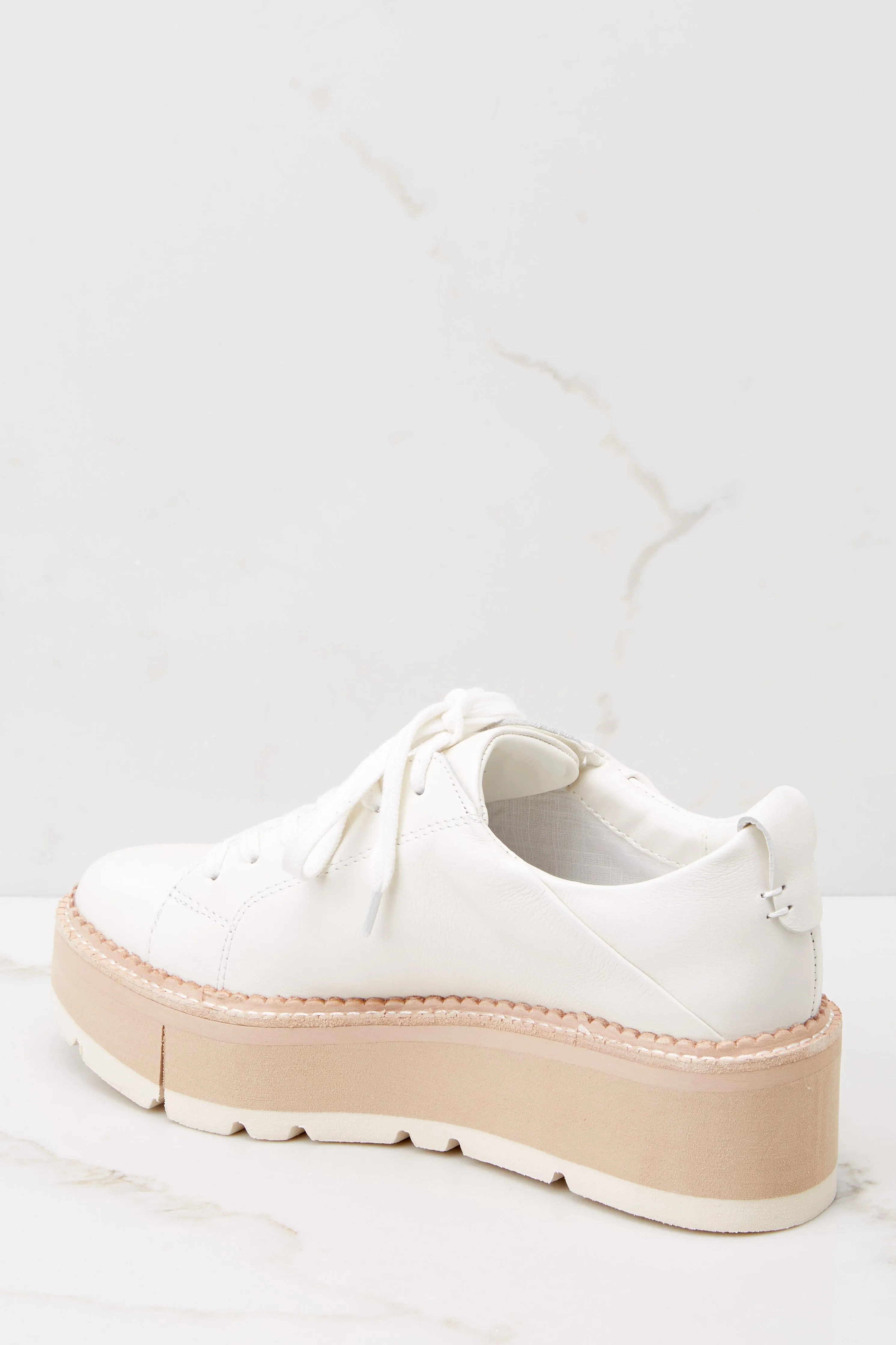 Toyah White Leather Sneakers