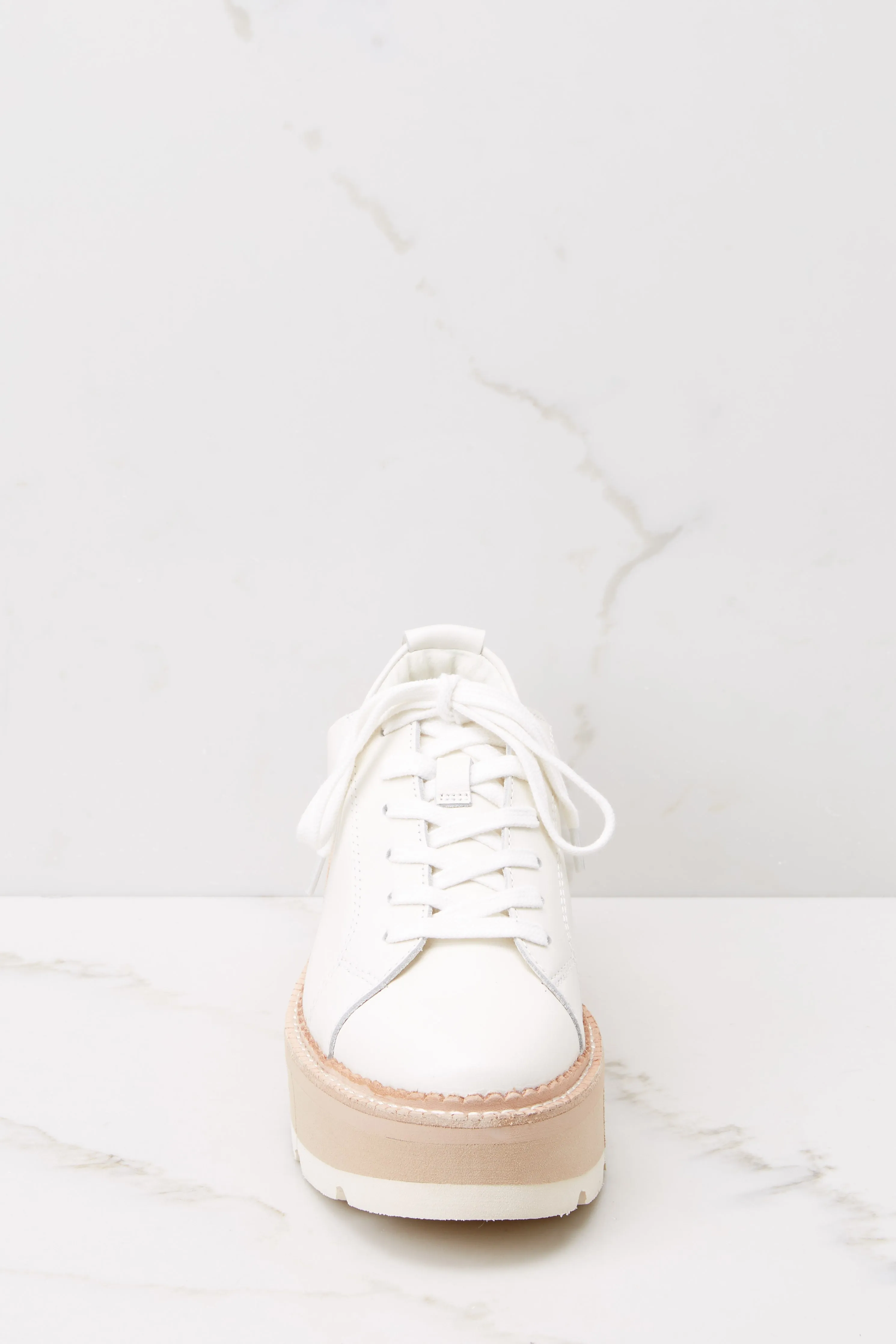 Toyah White Leather Sneakers