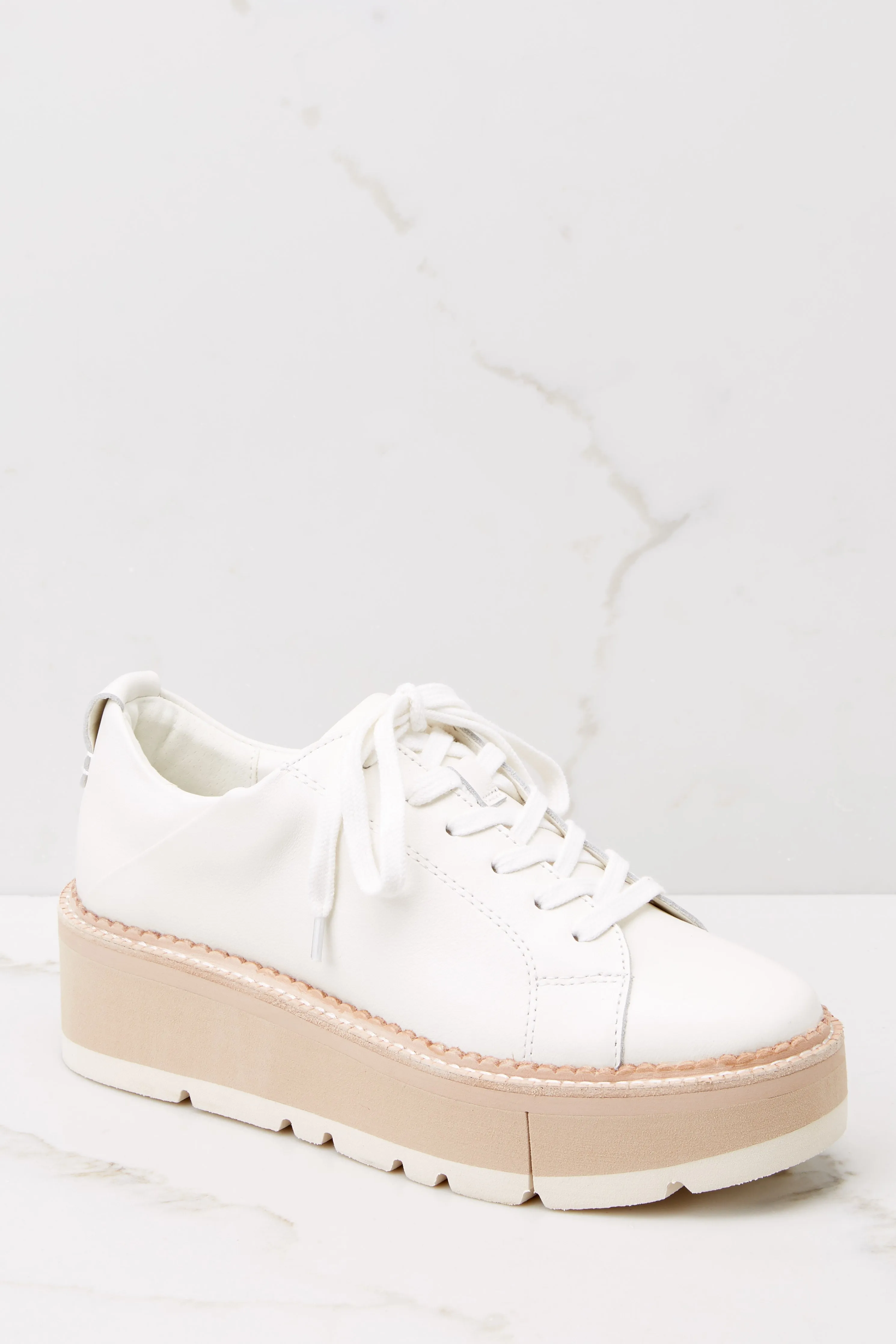Toyah White Leather Sneakers