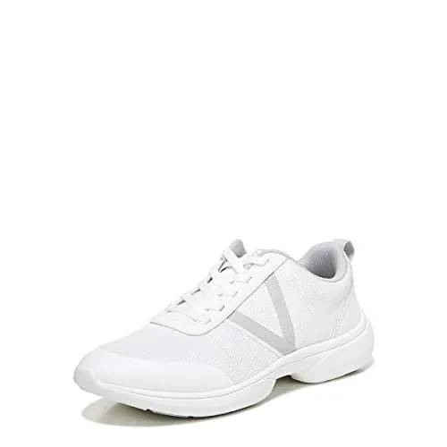 Vionic Women's Vortex Jolisa Lace Up Knit Athletic Shoes - Ladies Supportive Walking Sneakers That Include Three-Zone Comfort with Orthotic Insole Arch Support, White 8.5 Wide
