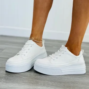 White Stand Out Platform Sneakers