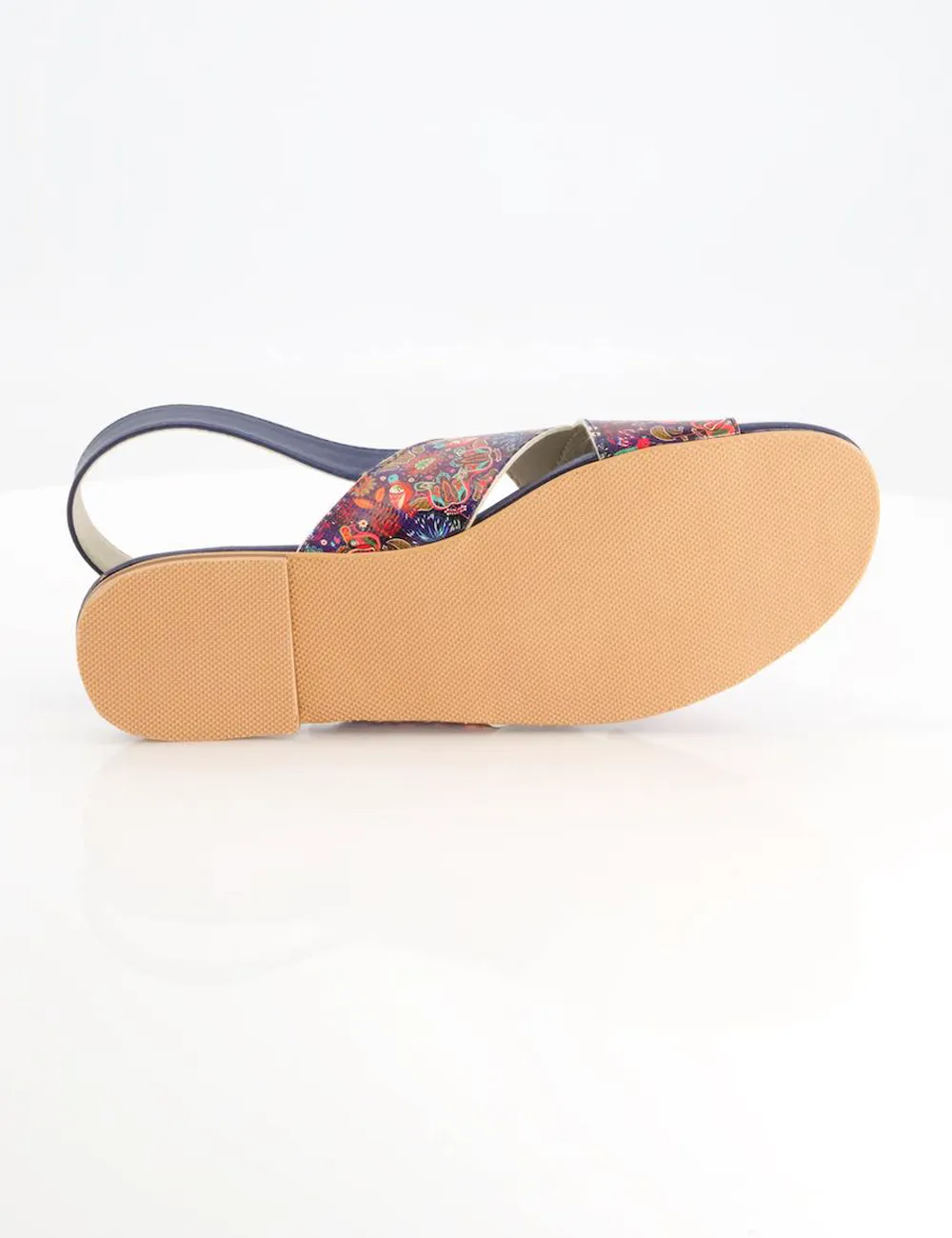 Women Blue Graphic Kohati Flat Sandals