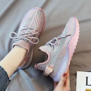 Women's Trendy FlyKnit Mesh Breathable Sneaker Shoes