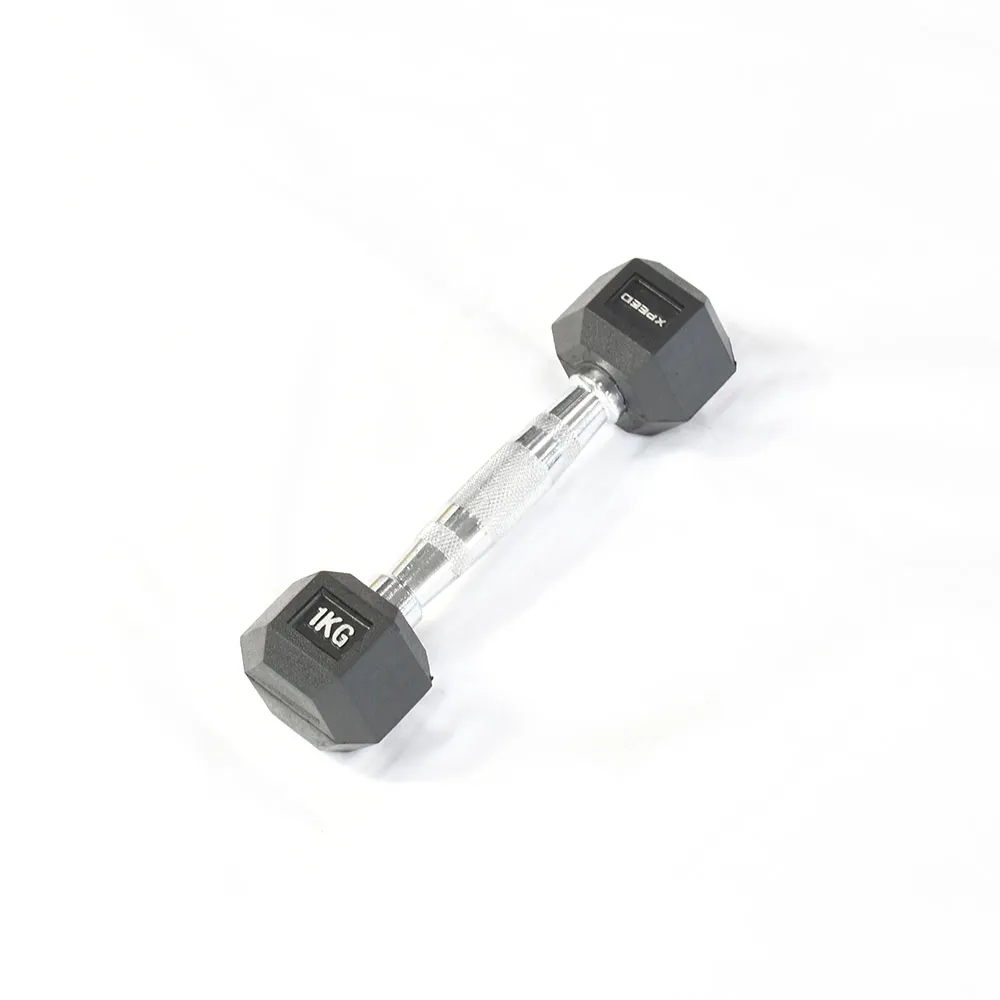 Xpeed Rubber Hex Dumbbell