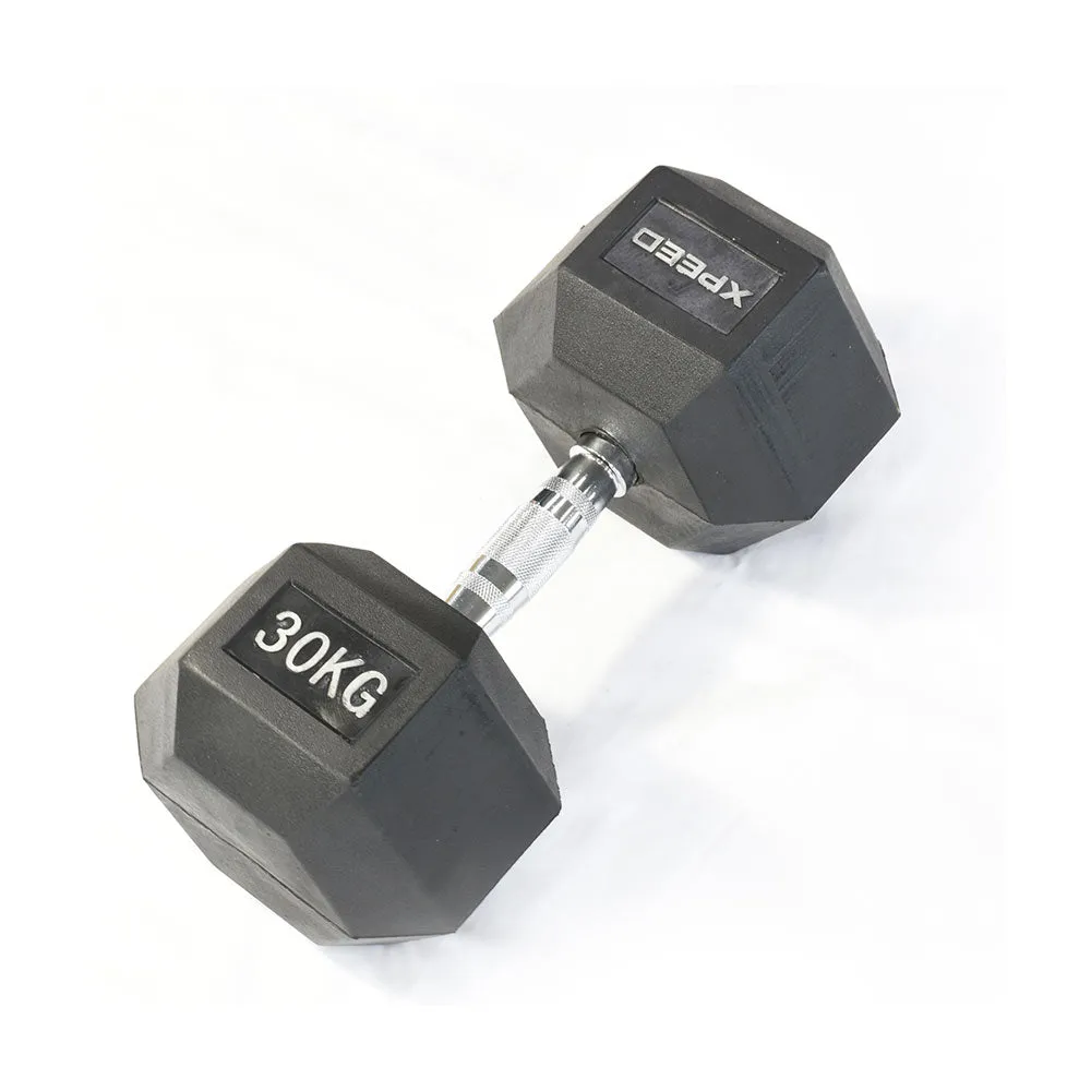 Xpeed Rubber Hex Dumbbell