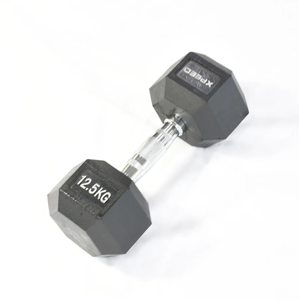 Xpeed Rubber Hex Dumbbell