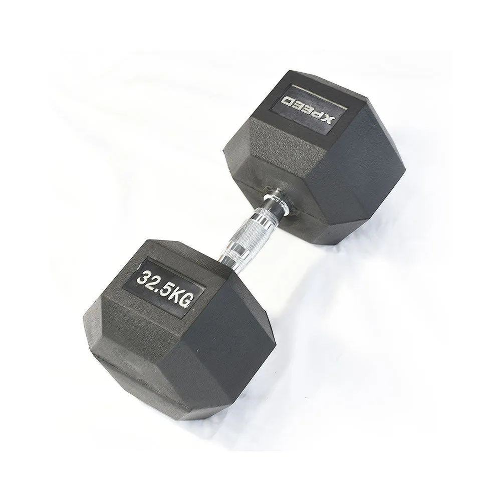 Xpeed Rubber Hex Dumbbell