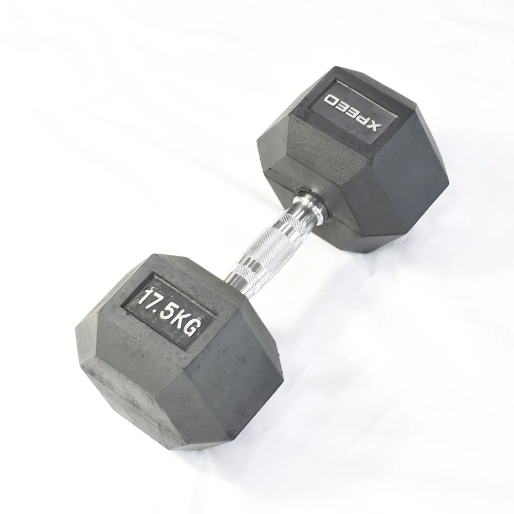 Xpeed Rubber Hex Dumbbell