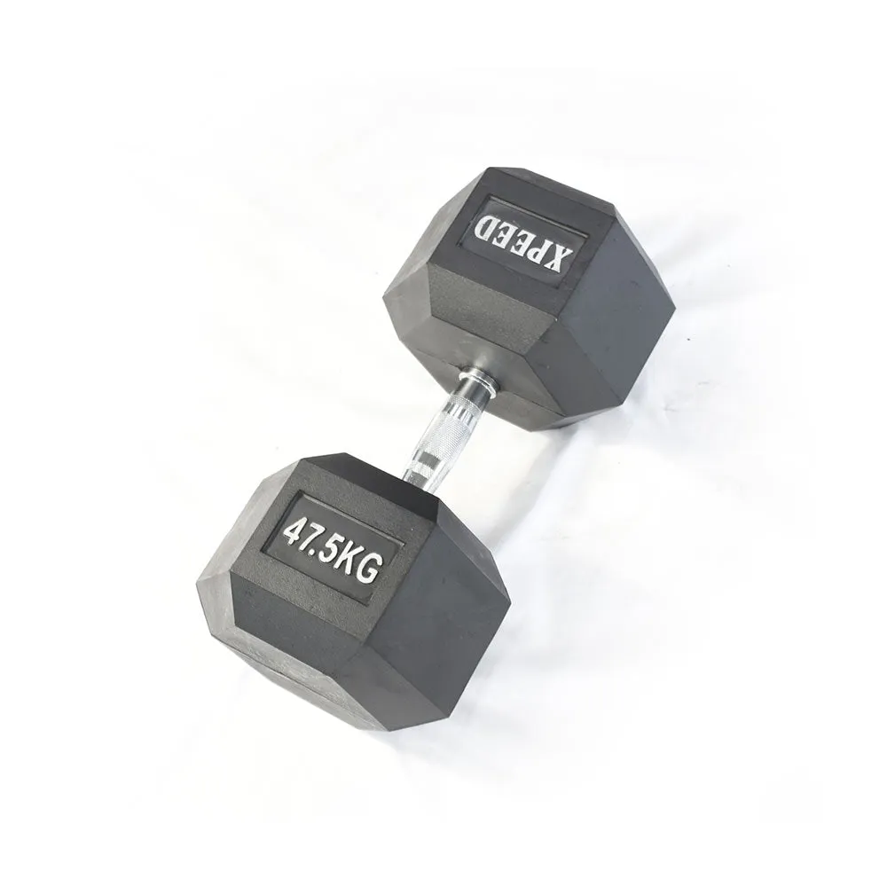 Xpeed Rubber Hex Dumbbell