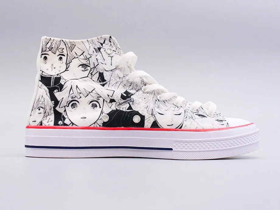 Zenitsu Agatsuma High Top Canvas Sneakers - Demon Slayer